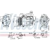 Nissens Ilmastointikompressori - Mercedes - W176, W117, W246, X156