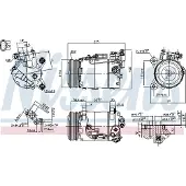 Nissens Ilmastointikompressori - BMW - 1-serie, 3-serie, X3, 3-serie f34