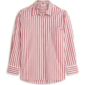 Tommy Hilfiger Pusero 'Ess' ecru / kirsikanpunainen