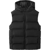 Mango Quilted Gilet With Hood - Black - 11-12