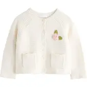Next Neuletakki 'Flower Girl' tummanvihreä / roosa / valkoinen