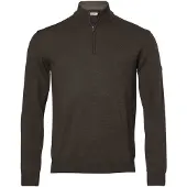 Chevalier Aston Half Zip Merino -pusero Miehet Leather Brown L