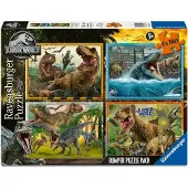 Ravensburger Jurassic World-palapeli 4x100 Palaa