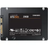 Samsung 870 EVO 250 Gt 2,5" SATA -SSD-levy, musta