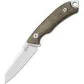 MKM-Maniago Knife Makers MKM Pocket Tango 2 Lambsfoot PT2-GC Green Canvas Micarta fixed knife, David C. Andersen design