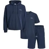Jack & Jones Juoksupuku 'JJCOLLEGE' laivastonsininen / valkoinen