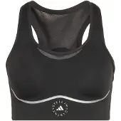Adidas Urheilurintaliivit ' Running High Support Sports' musta / hopea