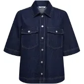 ONLY Onlbelle S/S Shirt Dnm Gua Noos - Navy - S