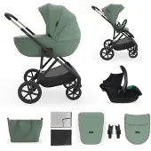 Kinderkraft Prime 3 3-in-1 Yhdistelmävaunut, Dark Green