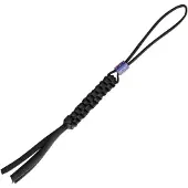 We Knife A-01B paracord lanyard with titanium bead, black