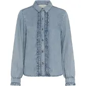 Cream Crellie Blouse - Blue - 34