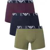 Emporio Armani Bokserishortsit oliivi / viininpunainen / musta / valkoinen