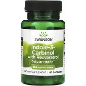 Swanson Health Indoli-3-karbinoli resveratrolin kanssa, 200 milligrammaa - 60 kapselia