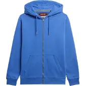 Superdry for man. M2014128A Hooded sweatshirt with zip and essential blue logo (M), Casual, Cotton
