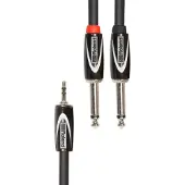 Roland Black 3,5mm TRS - Dual 1/4" Splitter Y cable 1,5m