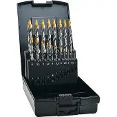 Exact Tin 19-osainen 1-10mm metalliporanteräsarja porraskärjellä