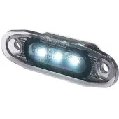 Purelux Huomiovalo / Äärivalo Side Marker Dark - 12/24V / 79 mm, Valkoinen