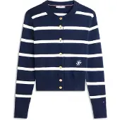 Tommy Hilfiger Co Full Needle C-Nk Cardi - Navy - XS