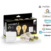 Eglo E27 LED-Z MATTER A60 CCT 7W 806lm amber 2-pack w/switch