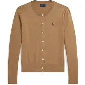 Ralph Lauren Cotton Crewneck Cardigan - Brown - XS