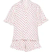 Lindex Pyjama Shortsset Seersucker - Red - XL