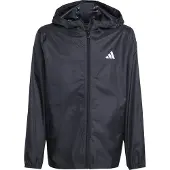 Adidas Urheilutakki 'Rain Jacket' musta / valkoinen