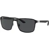 Ray-Ban Sunglasses 0Rb3721 Matte Black/Dark Grey Lenses, aurinkolasit