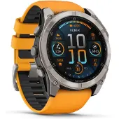 Garmin Fenix 8 51mm Amoled Sapphire Titanium with Spark Orange Band 010-02905-11