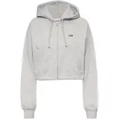ICANIWILL Everyday Cropped Zipper Hoodie Light Grey Melange