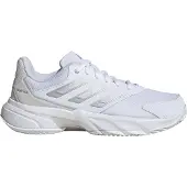 Adidas Urheilukengät 'Courtjam Control 3' vaaleanharmaa / valkoinen