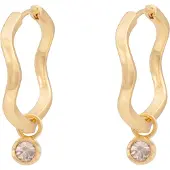 Sno of sweden Kitty Crystal Pendant Ring Ear G/Clear-Onesize - Gold - ONE SIZE
