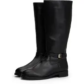 Tommy Hilfiger Th Buckle Riding Lthr Long Boot - Black - 36