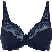 Hunkemoller Diva Non-Padded Underwired Bra - Navy - 80 B