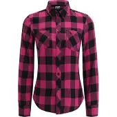 Urban Classics Turnup Checked Flanell Pitkähihainen Kauluspaita