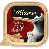 Miamor 32x100g Feines & Filet Senior siipikarja & nauta kissanruoka