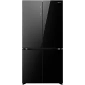 Hisense RQ768N4GBE, Vapaasti seisova, Monikäyttöovi, Musta, Black Glass, Kosketus, LED