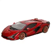 Bburago Kootut miniatyyrit - Lamborghini Sian Hybrid - Punainen 1/18 Burago