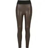 Urban Classics Leggingsit tummanruskea / musta