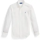 Ralph Lauren Slim Fit Linen Shirt - White - XL