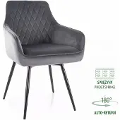 Hobby Hall 2-tuolin tuolisetti Signal meble Marlo Velvet, harmaa