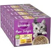 Whiskas 96x85g Pure Delight Pouches siipikarjaragu hyytelössä