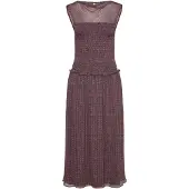 Ralph Lauren Prtd Vscs Crnkl Ggt-Wvn-Dresses - Burgundy - L