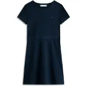 Tommy Hilfiger Essential Punto Skater Dress Ss - Navy - 164