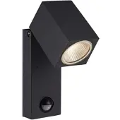 ACB ILUMINACIÓN Ulkoseinävalaisin liiketunnistimella Cala, Musta, Metalli, Moderni