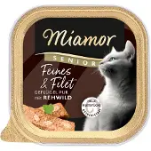 Miamor 16x100g Feines & Filet Senior siipikarja & peura kissan märkäruoka