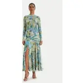 Bardot Lea Floral Mesh Dress - Green - XS