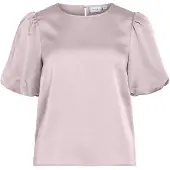 Vila Viellette 2/4 Satin Puff Top - Noos - Pink - 40