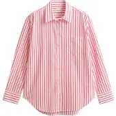 Gant Rel Classic Poplin Striped Shirt - Pink - 44