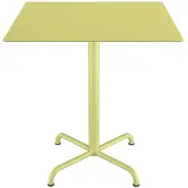 Houe , Pico Café table, 70x70 cm, 4 star base Mono Lemon zest