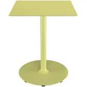 Houe , Pico Café table, 60x60 cm, round base Mono Lemon zest